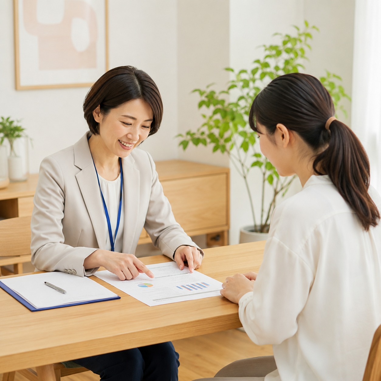 保護者へのフィードバック面談のイメージ